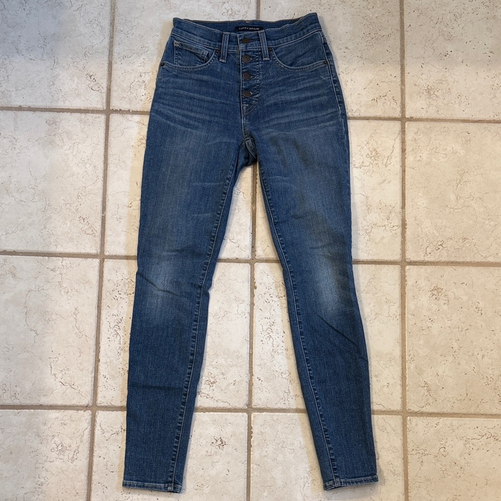 Lucky Brand Bridget Skinny 4-Button High Rise